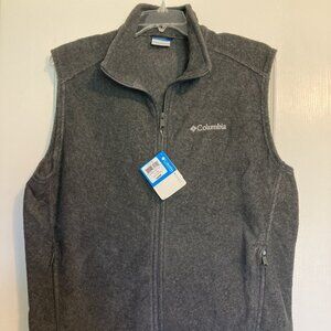 Men's L Columbia Charcoal Gray Zip-up Vest NWT